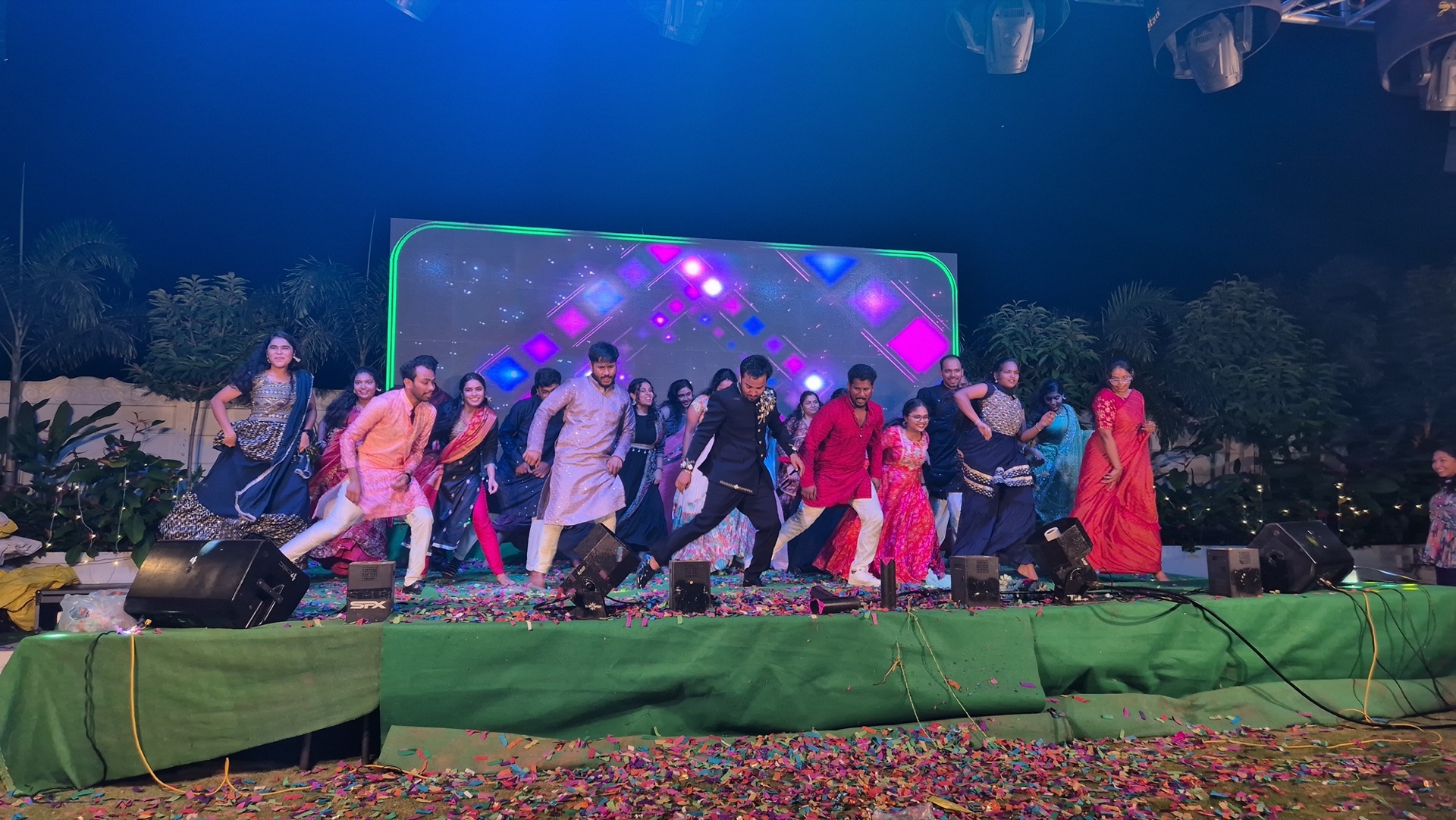 Zealots Dance Crew sangeet group performance at wedding ceremony